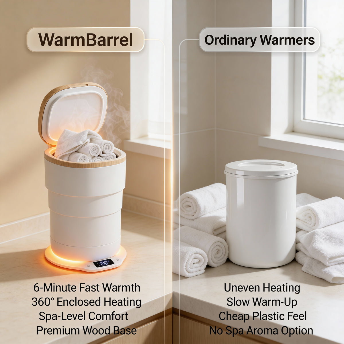 WarmBarrel™ Towel Warmer
